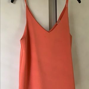 Paper crane peach thin strapped top